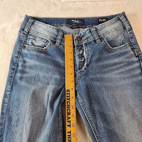 Silver Jeans Suki Mid Bootcut W29 L33 women’s distressed western rodeo boot - Picture 3 of 15